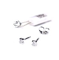 Earrings Davite & Delucchi Woman in White Gold Diamante 0.10 Ct BB S08283 10 - BB S08283 10